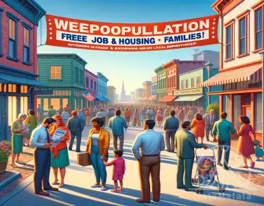 Which Spanish city offers free work and accommodation?