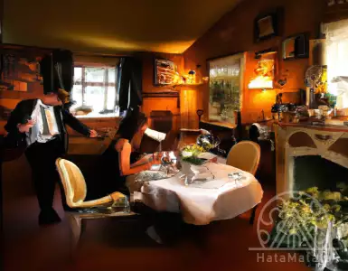 Inside the world's smallest restaurant for two guests.