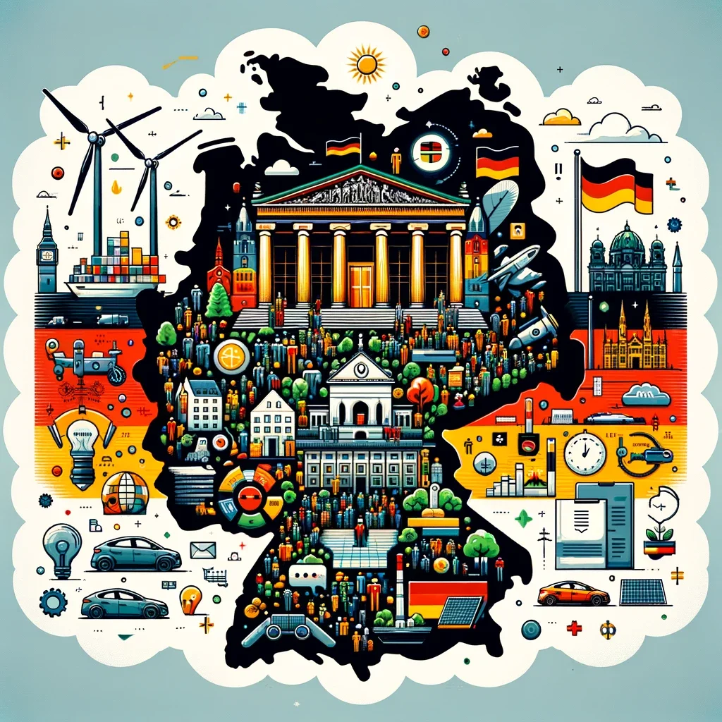 A unique recipe of German technologies: geography, population, history, politics, economy of Germany