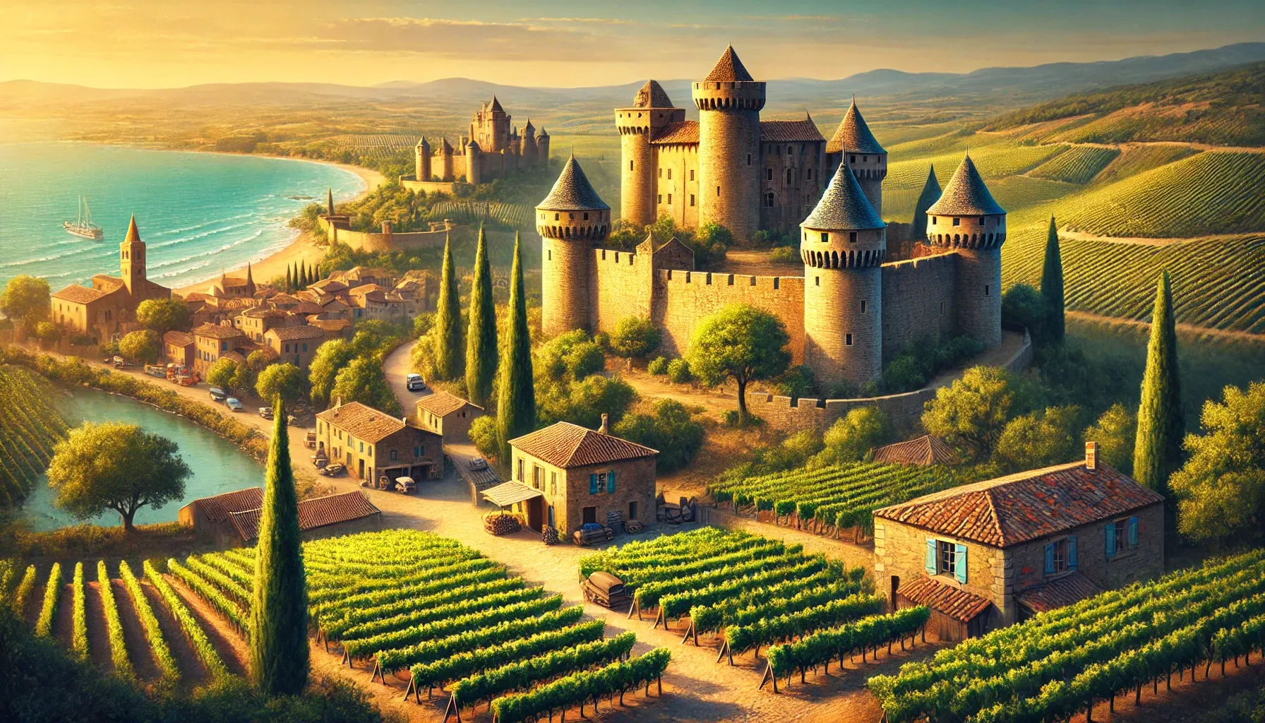 The beautiful historic region of Languedoc-Roussillon: the historic "core" of France