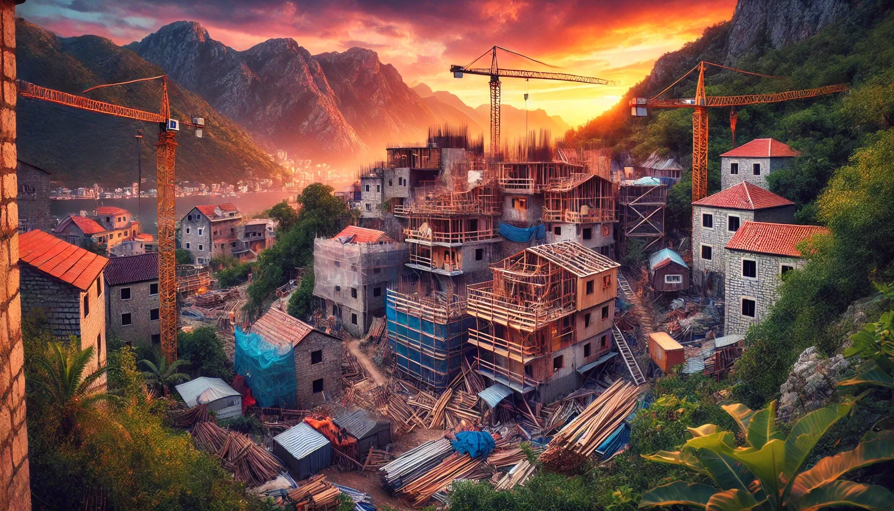 How does the legalization of self-built properties change the real estate market in Montenegro?