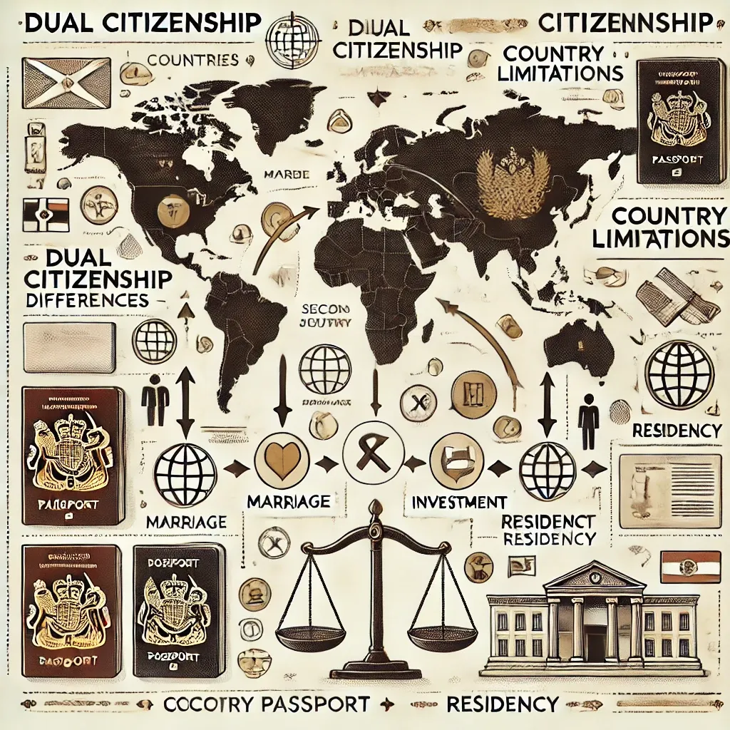 What are the differences between dual citizenship and second citizenship?