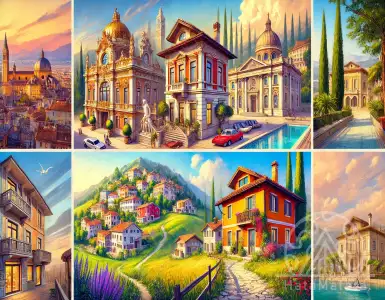 What are the contrasts of the Italian real estate market and its popular regions?