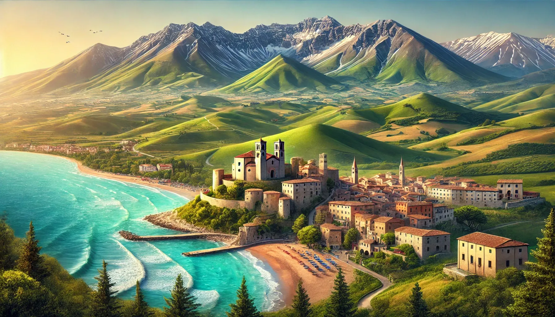 Why is it worth visiting the picturesque region of Abruzzo in the heart of Italy?