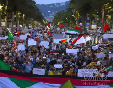 Protests in Barcelona against Israel's aggression in Gaza drew thousands of people