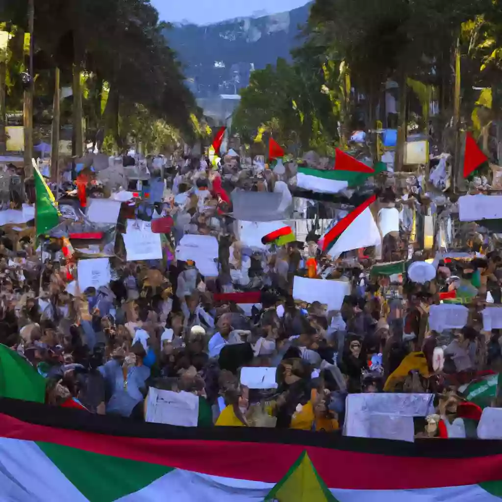 Протесты в Барселоне против агрессии Израиля в Газе собрали тысячи людей