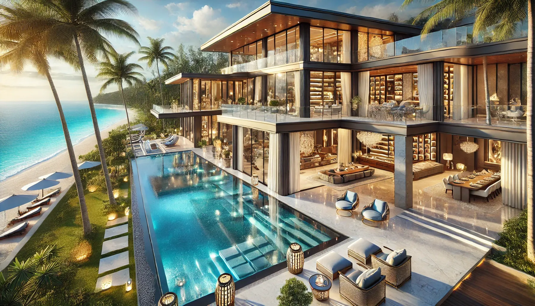 How does Roman Abramovich build his collection of elite real estate?