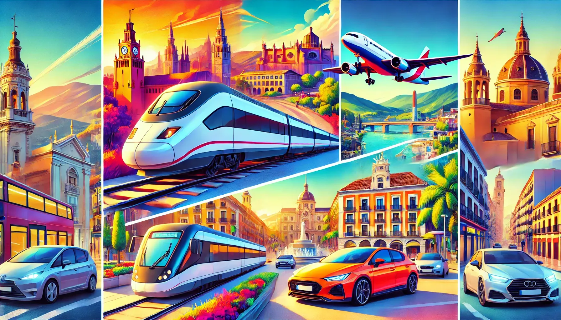 What are the main ways to get around Spain?