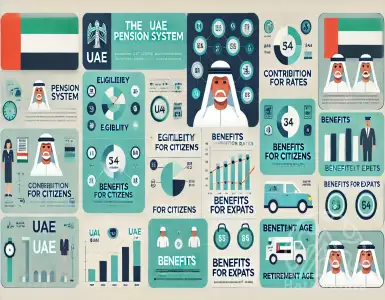 How is the pension system structured in the UAE for citizens and expatriates?