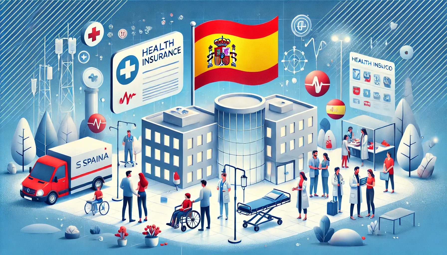How is the healthcare system in Spain organized for foreign citizens?