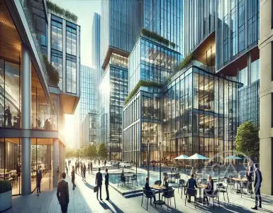 Why has London become a global center for business activity and commercial real estate?