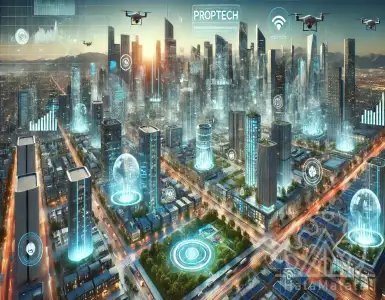 How do digital technologies impact the real estate market through proptech?