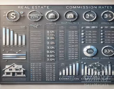 How are real estate commissions calculated in different countries?