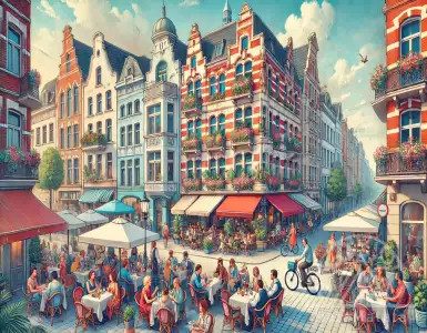 How do cafes and restaurants affect the attractiveness of European cities for living?