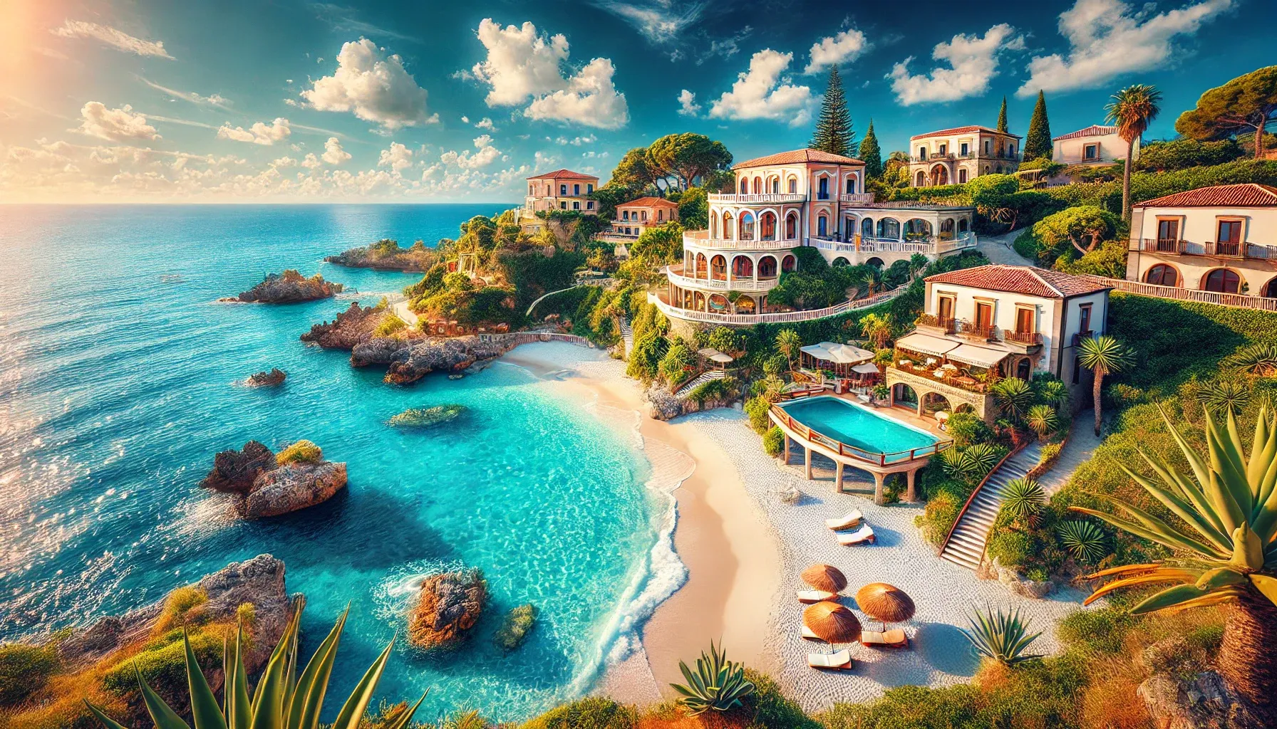 Why does Calabria attract buyers of premium real estate in Italy?