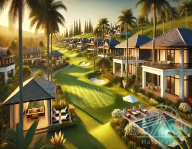 How does golf influence the development of the real estate market on a global scale?