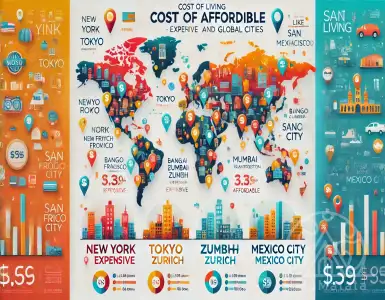 How did the ranking of the most expensive cities in the world change in 2017?