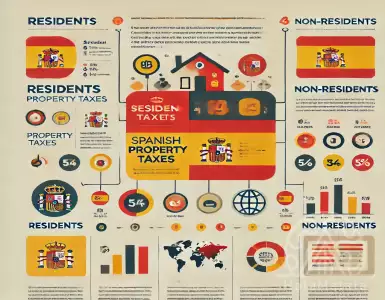 What taxes need to be considered when purchasing real estate in Spain?