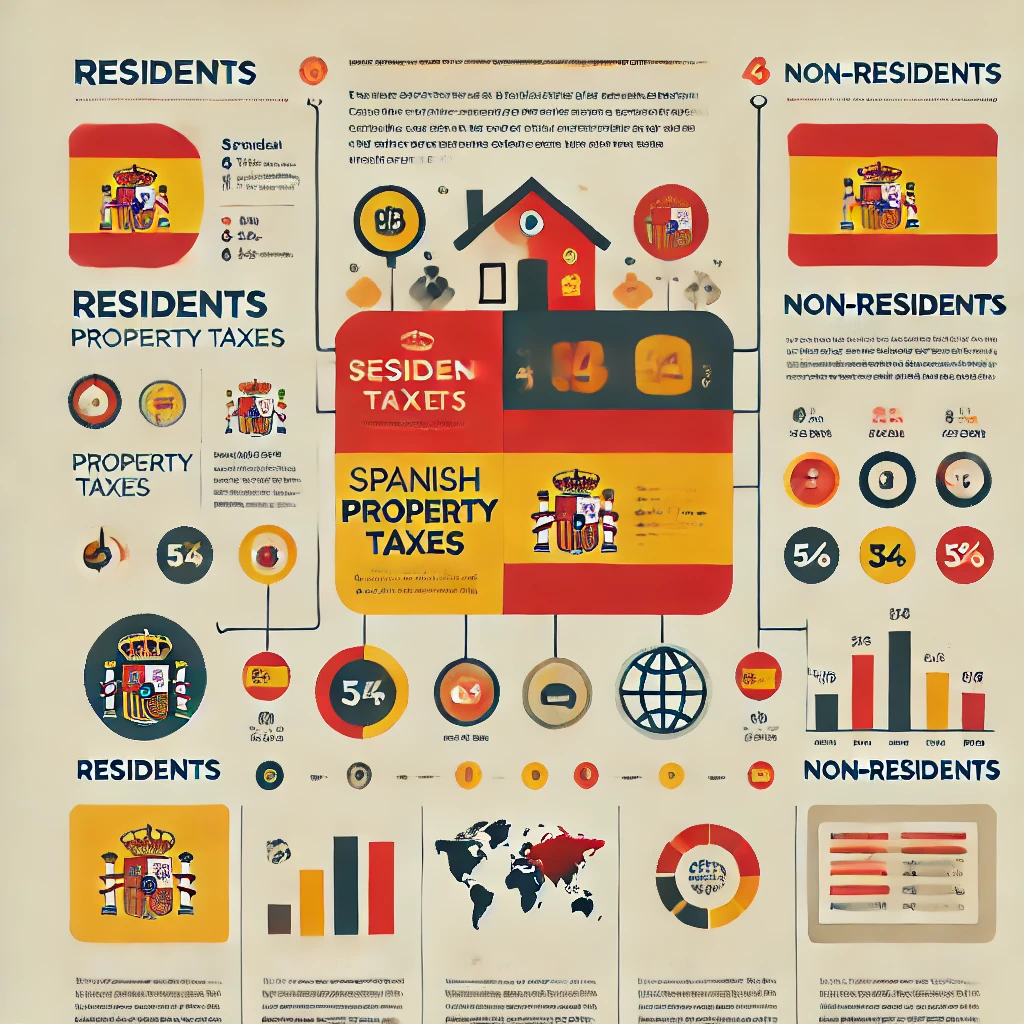 What taxes need to be considered when purchasing real estate in Spain?