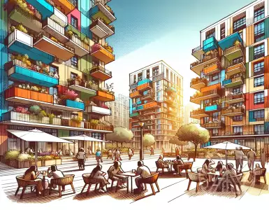 Why do Spaniards prefer to live in high-rise buildings with elevators?