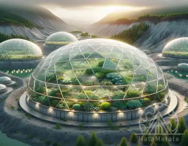 How was the Eden Project greenhouse created in the clay pit of Cornwall?