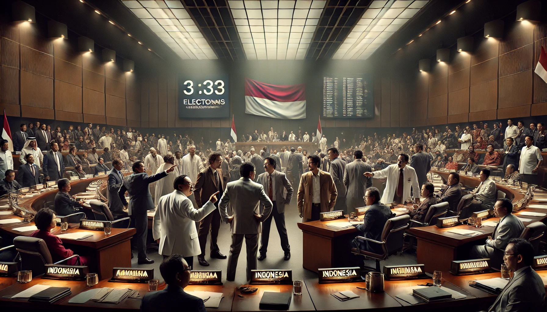 The speaker of the upper house of Indonesia says that it is necessary to discuss ways to delay the elections.