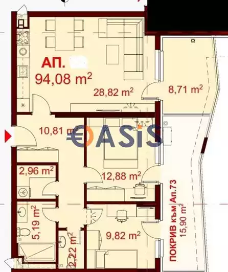 Flat 66m² in Bulgaria, Burgas. Priced at 121270€ rent photo-2