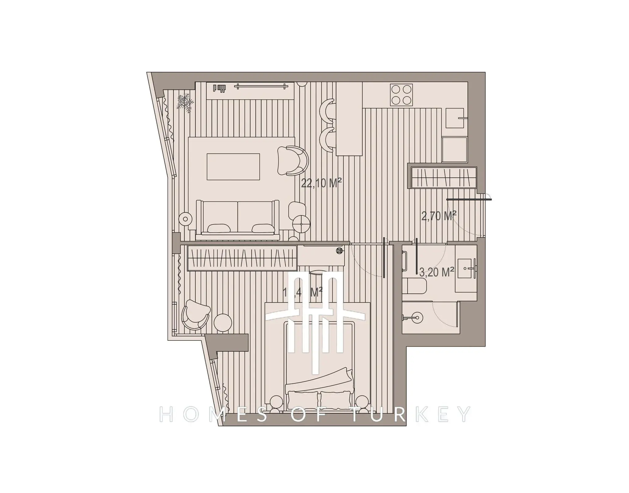 Other Properties 60m² in Turkey, Beyoglu. Priced at 427880£ rent photo-12