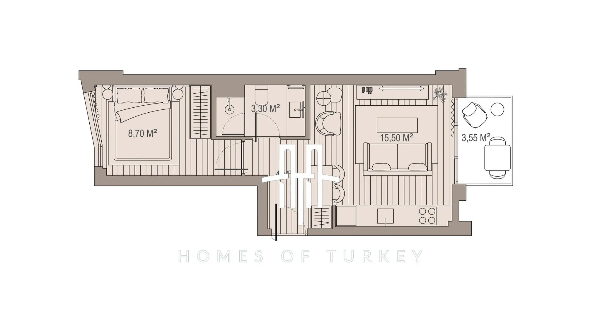 Other Properties 60m² in Turkey, Beyoglu. Priced at 427880£ rent photo-14