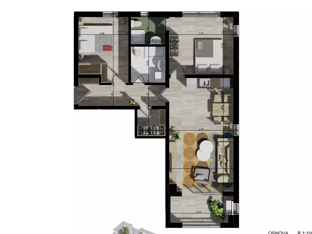 Flat 37m² in Montenegro, Susanj. Priced at 85000€ rent photo-33
