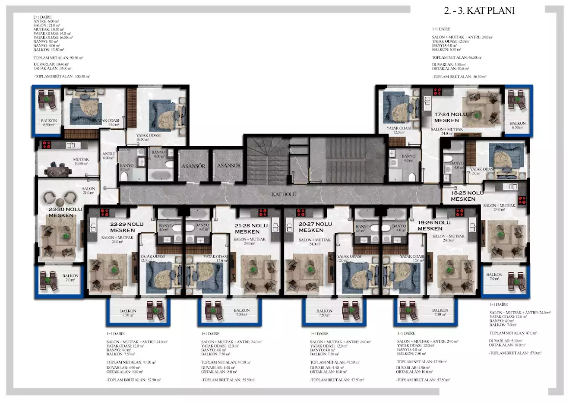 Flat 54m² in Turkey, Avsallar. Priced at 114500€ rent photo-5