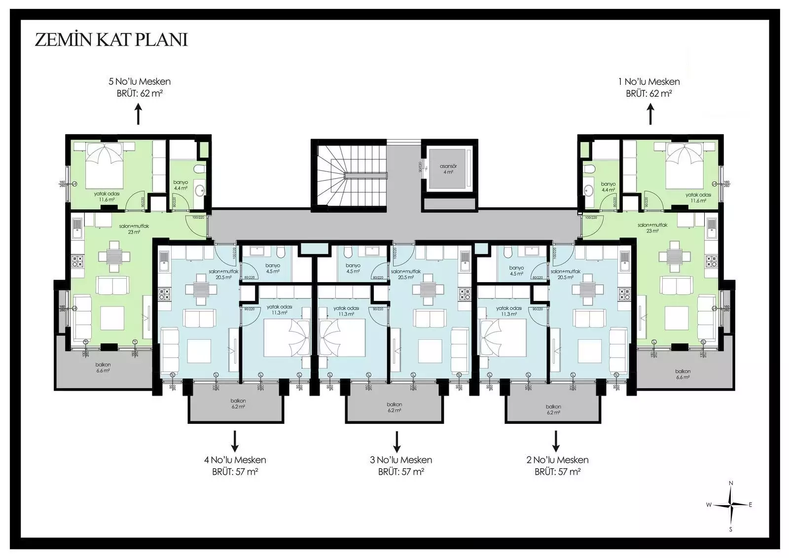 Flat 57m² in Turkey, Alania. Priced at 220000€ rent photo-7