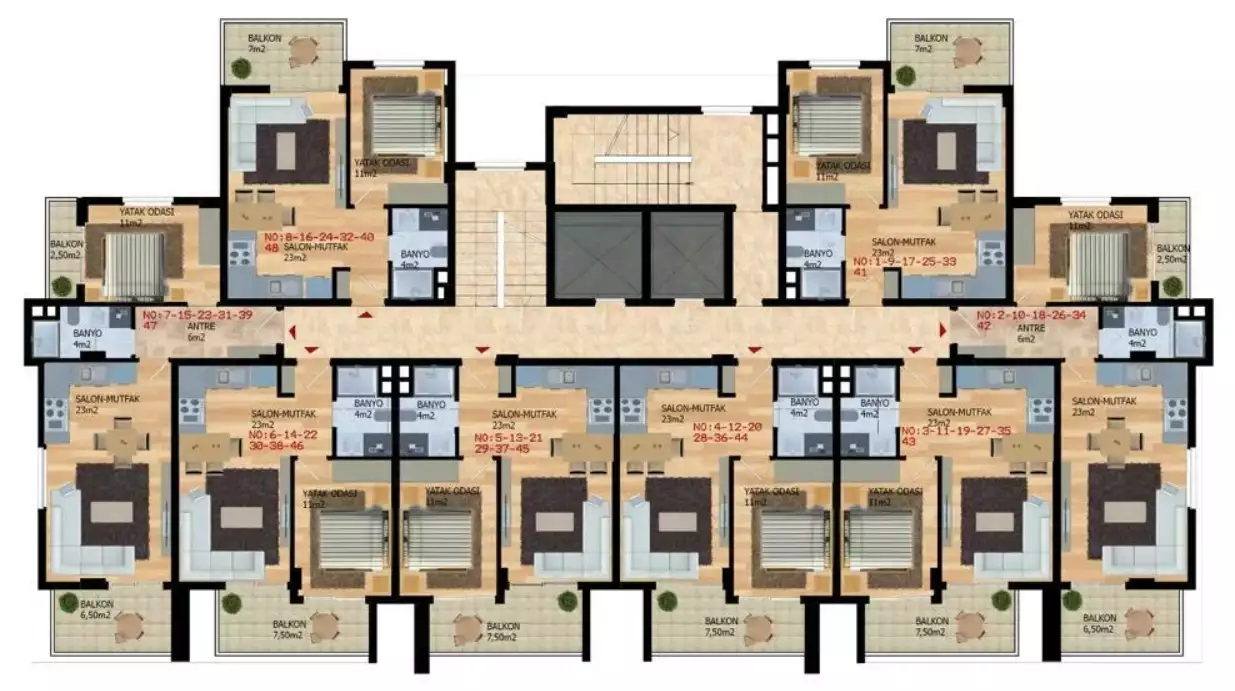 Flat 55m² in Turkey, Avsallar. Priced at 109000€ rent photo-17
