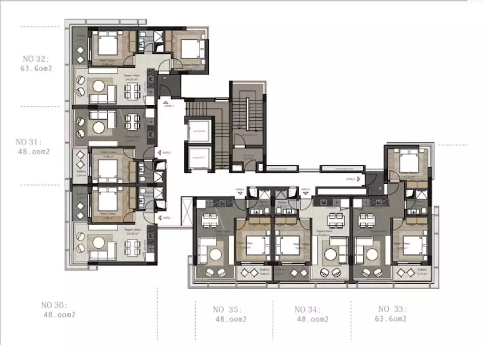 Flat 48m² in Turkey, Avsallar. Priced at 110500€ rent photo-19