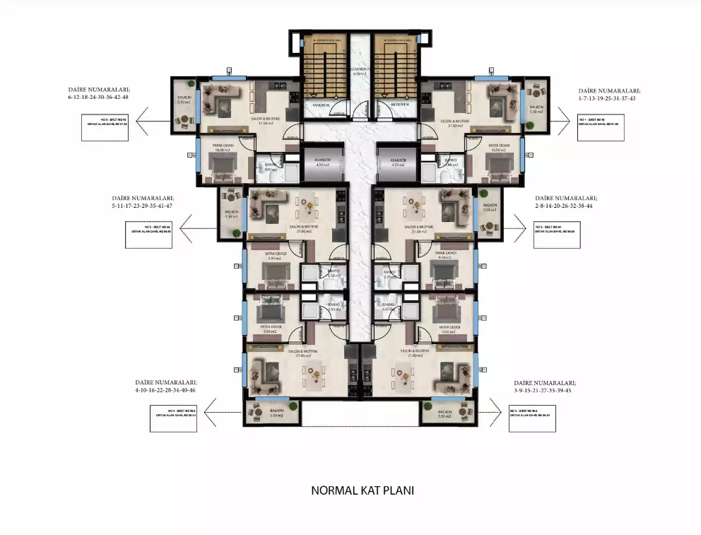 Flat 56m² in Turkey, Avsallar. Priced at 93750€ rent photo-19