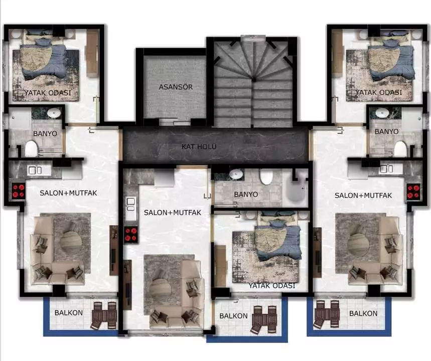 Flat 40m² in Turkey, Avsallar. Priced at 70000€ rent photo-13
