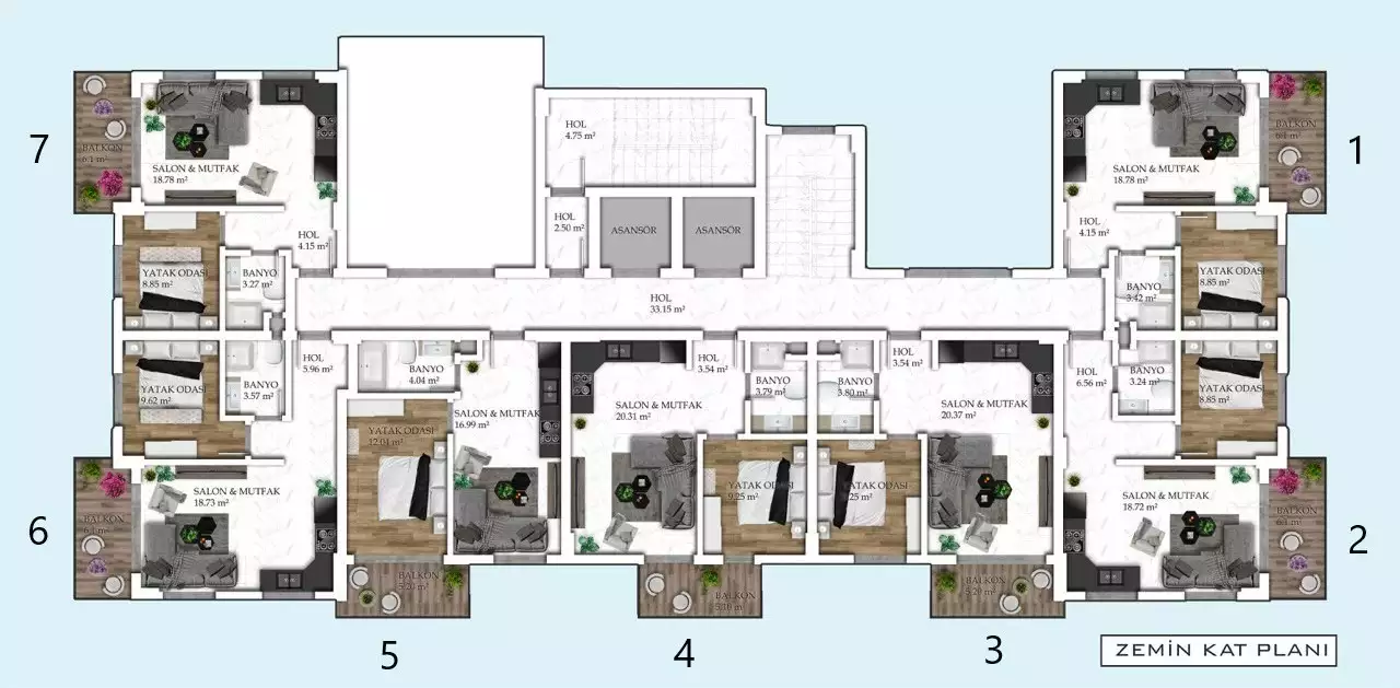 Flat 55m² in Turkey, Avsallar. Priced at 119000€ rent photo-29