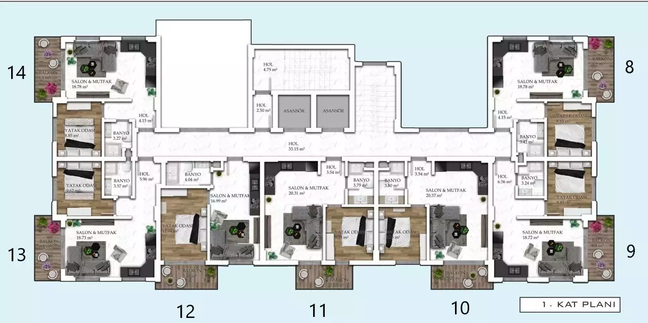 Flat 55m² in Turkey, Avsallar. Priced at 119000€ rent photo-30