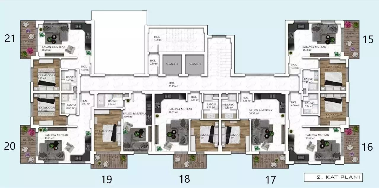 Flat 55m² in Turkey, Avsallar. Priced at 119000€ rent photo-31
