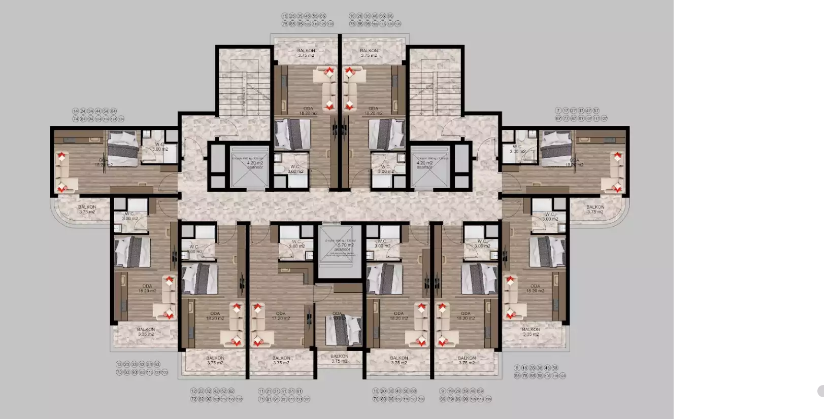 Flat 32m² in Turkey, Mersin. Priced at 42000€ rent photo-29