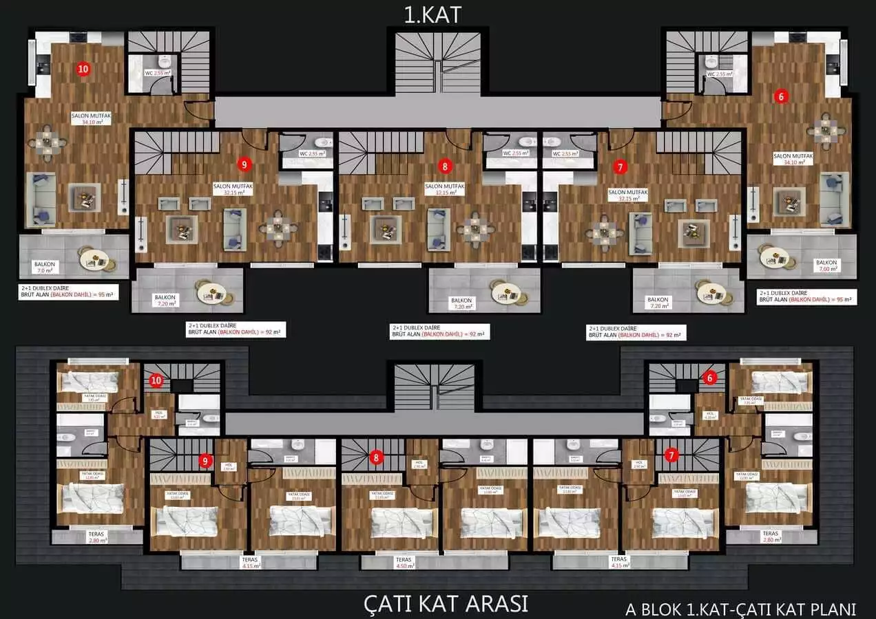 Flat 56m² in Turkey, Kargicak. Priced at 125000€ rent photo-19