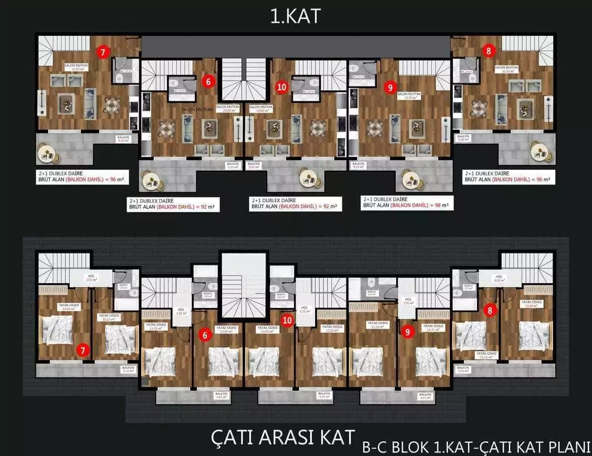 Flat 56m² in Turkey, Kargicak. Priced at 125000€ rent photo-21