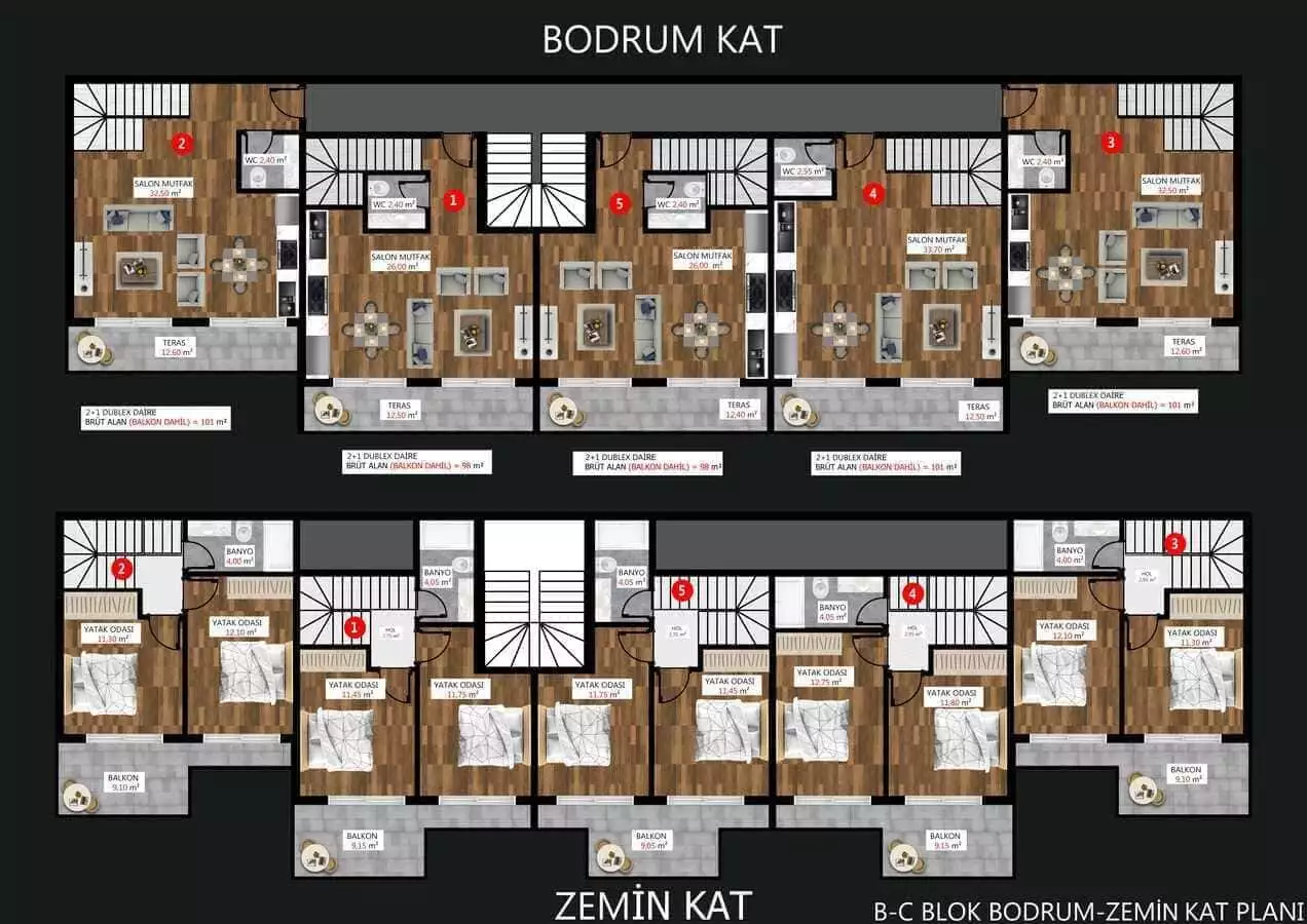 Flat 56m² in Turkey, Kargicak. Priced at 125000€ rent photo-22