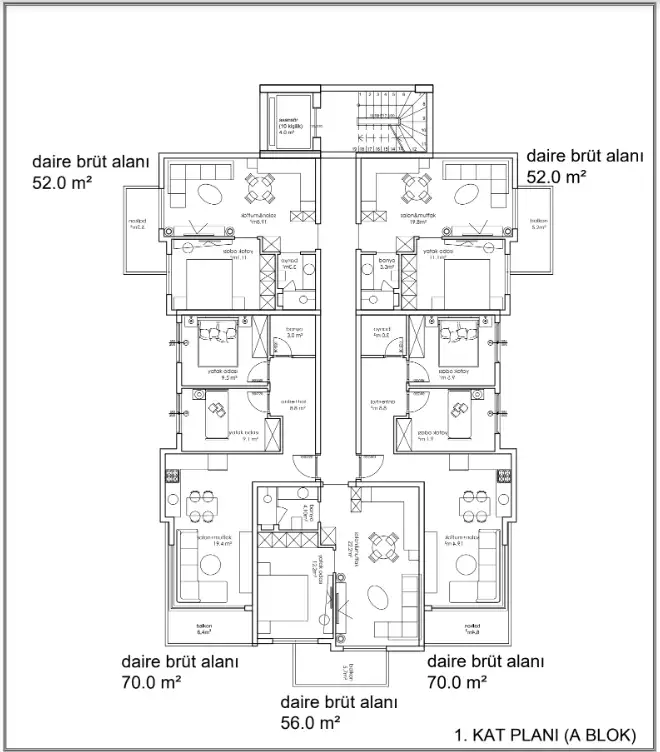 Other Properties 56m² in Turkey, Kestel. Priced at 175000€ rent photo-9