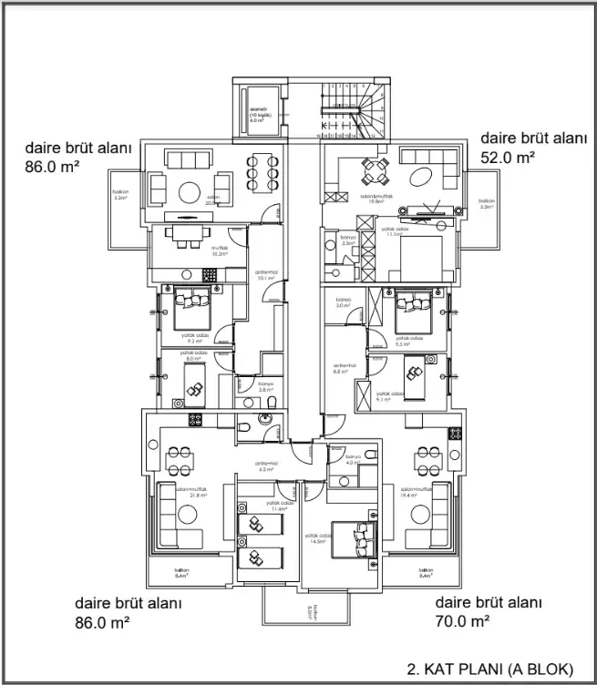 Other Properties 56m² in Turkey, Kestel. Priced at 175000€ rent photo-10