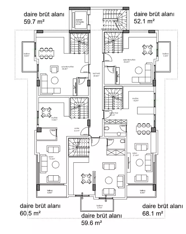 Other Properties 56m² in Turkey, Kestel. Priced at 175000€ rent photo-13