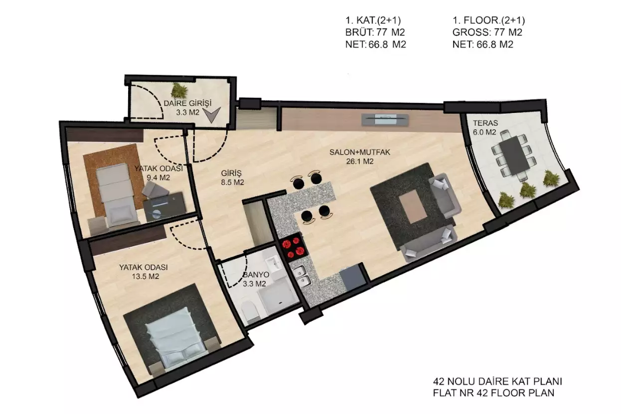 Flat 66m² in Cyprus, Lapitos. Priced at 188000€ rent photo-31