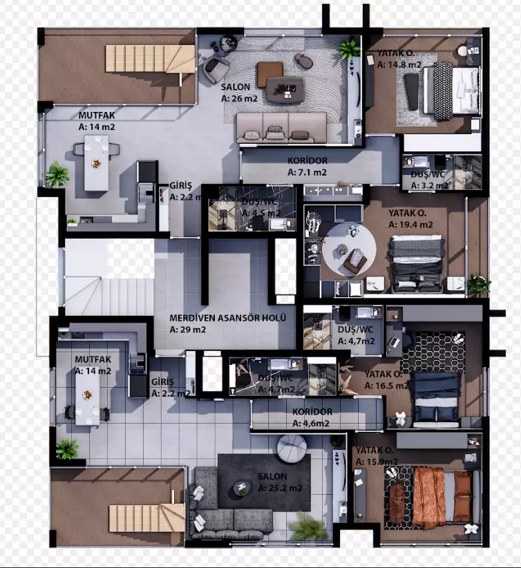 Flat 68m² in Cyprus, Iskele. Priced at 205000€ rent photo-16