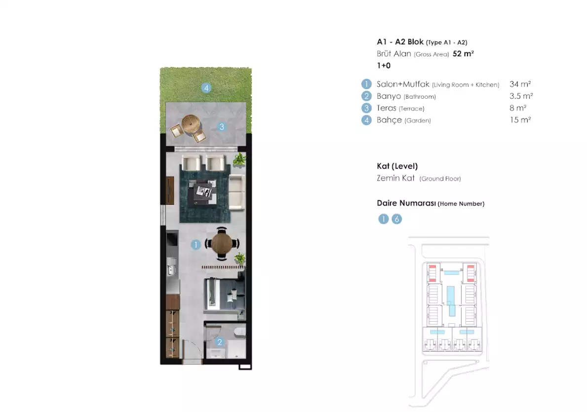 Flat 52m² in Cyprus, Esentepe. Priced at 132500€ rent photo-29