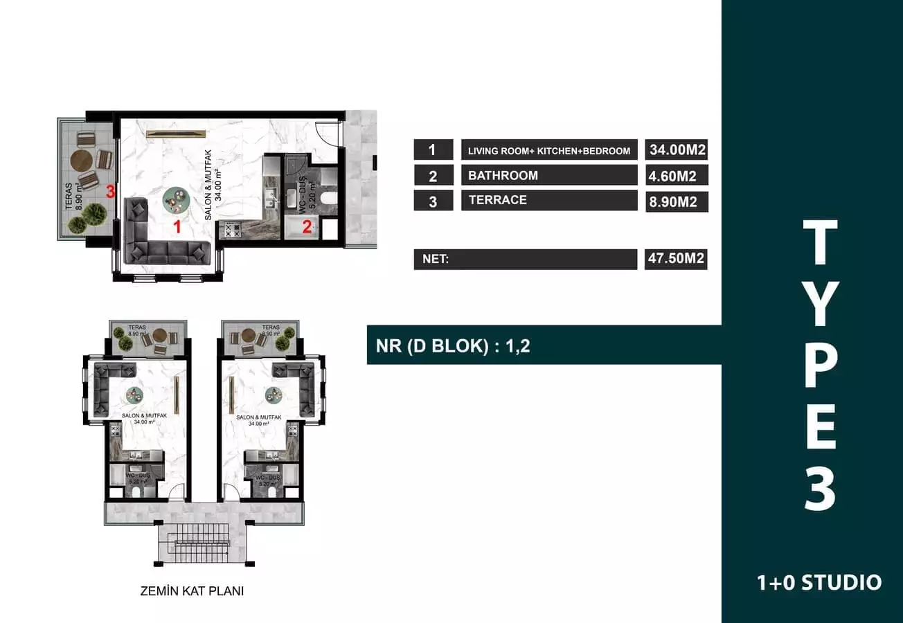 Flat 79m² in Cyprus, Esentepe. Priced at 208000€ rent photo-30